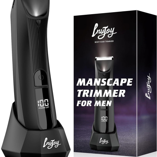 INVJOY Manscape, Body & Pubic Hair Trimmer for Men w/Light 