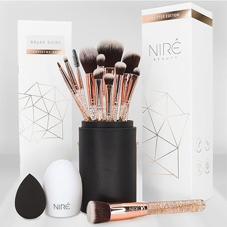 Beauty 15piece Award Winning Glitter Makeup Brushes